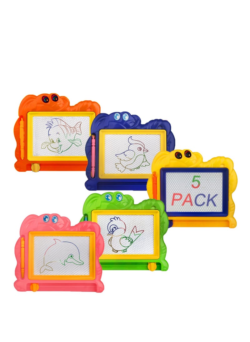 KASTWAVE Mini Magnetic Drawing Board for Kids, Travel Size Erasable Doodle Board Set, Small Drawing Painting Sketch Pad, Kids Art Supplies & Party Favors, Prizes for Kids Classroom (Random Color) - Image 1