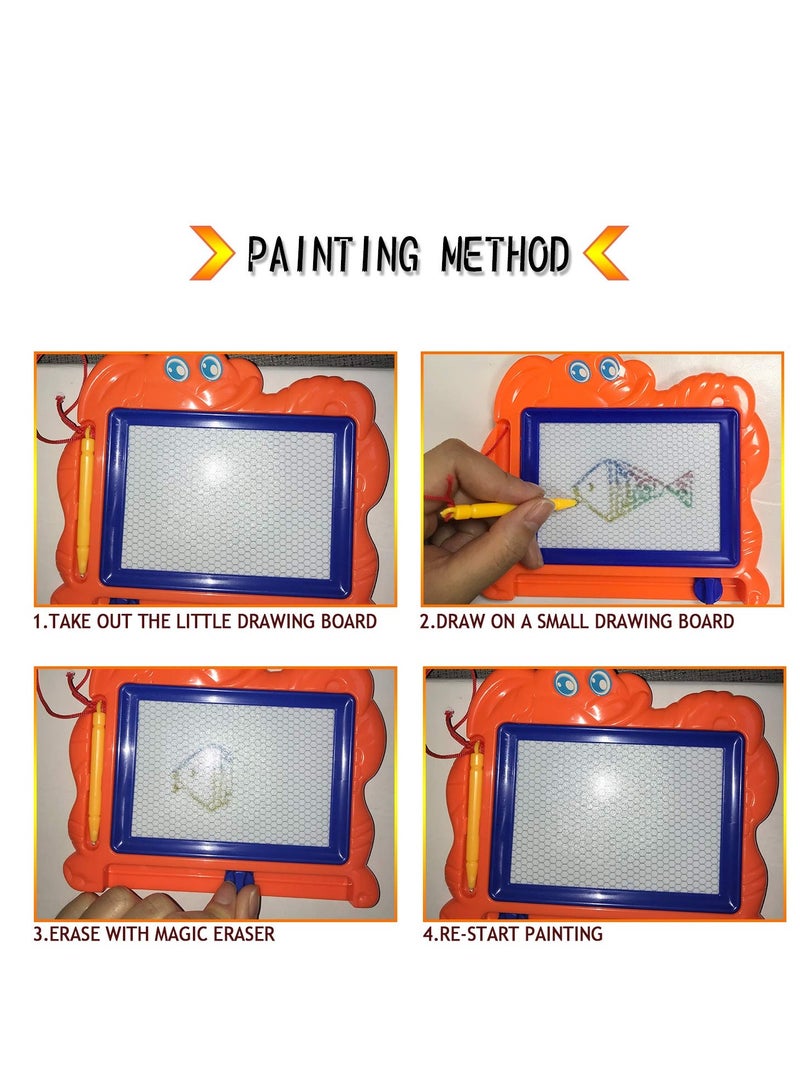 KASTWAVE Mini Magnetic Drawing Board for Kids, Travel Size Erasable Doodle Board Set, Small Drawing Painting Sketch Pad, Kids Art Supplies & Party Favors, Prizes for Kids Classroom (Random Color) - Image 4