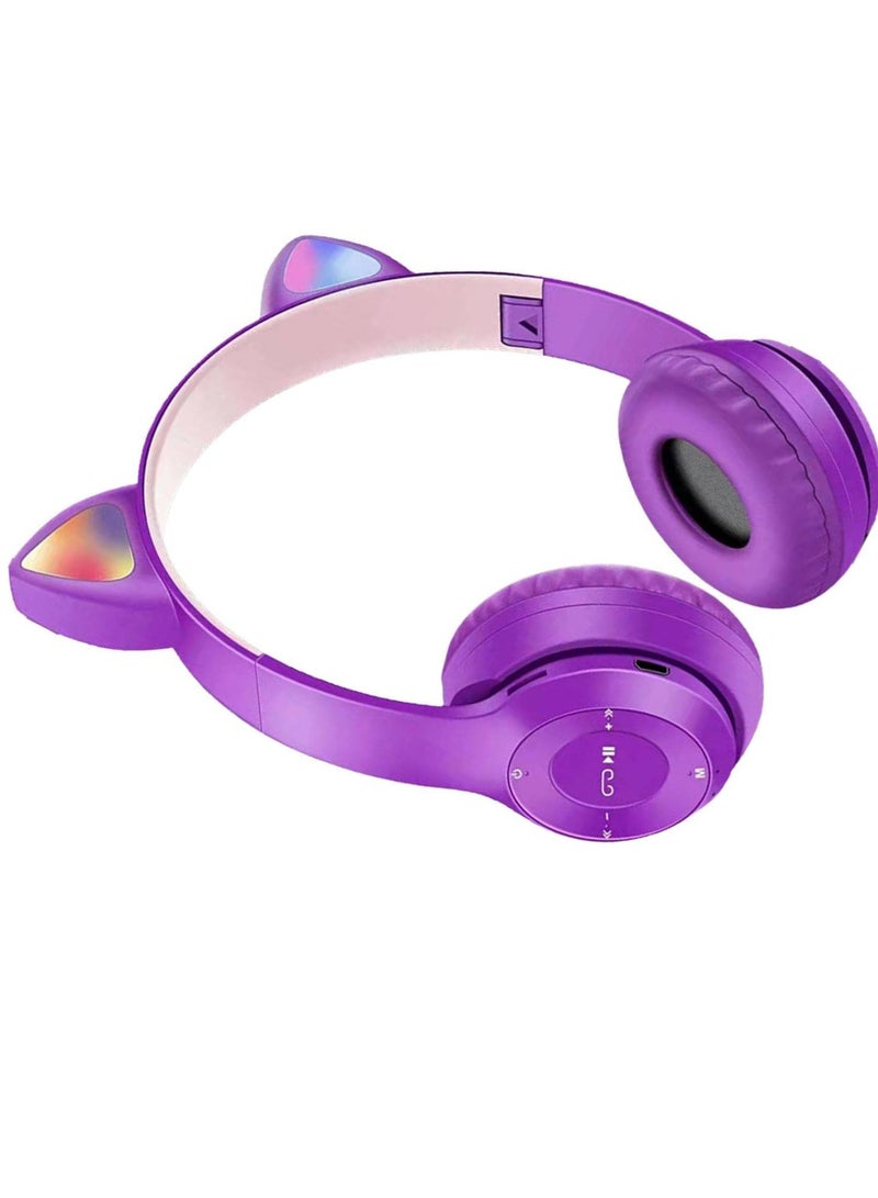 Light Cat Wireless Earbuds Over Ear Led Stereo Headphone - Image 2