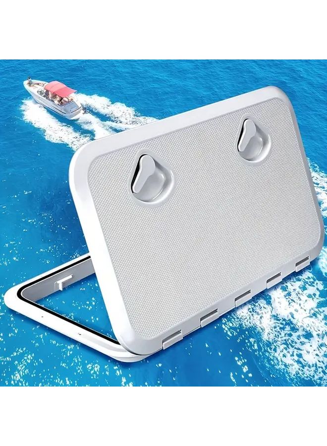 Marinexplore Heavy Duty Marine Deck Hatch Cover DP-18B Non Slip Surface Weatherproof Corrosion Resistant Fit For Yachts RVs Ships Easy Installation With Hinges Boat Hatch Cover Yacht Maintenance Durable Boat Cover - Image 1