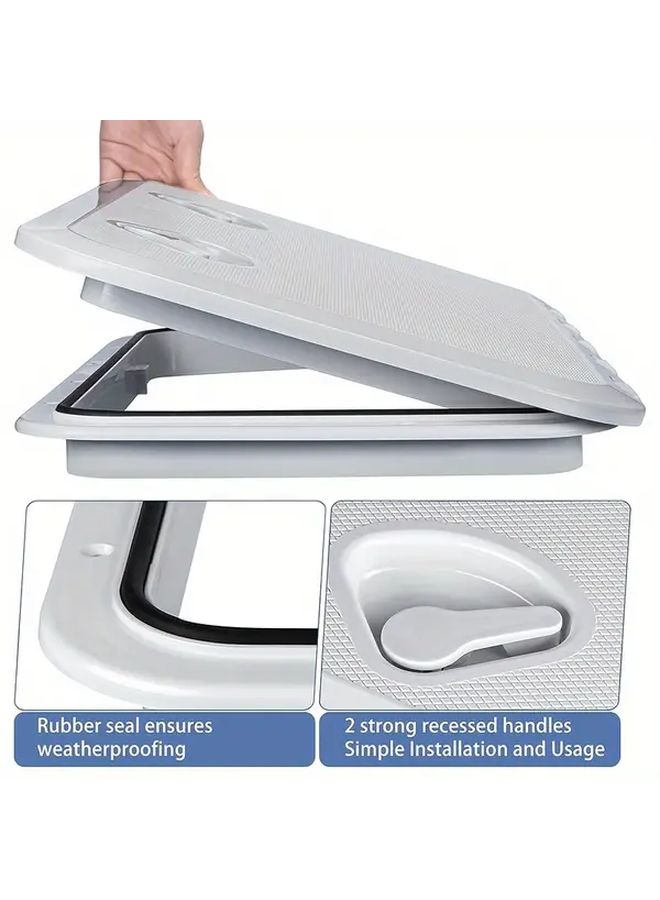 Marinexplore Heavy Duty Marine Deck Hatch Cover DP-18B Non Slip Surface Weatherproof Corrosion Resistant Fit For Yachts RVs Ships Easy Installation With Hinges Boat Hatch Cover Yacht Maintenance Durable Boat Cover - Image 5