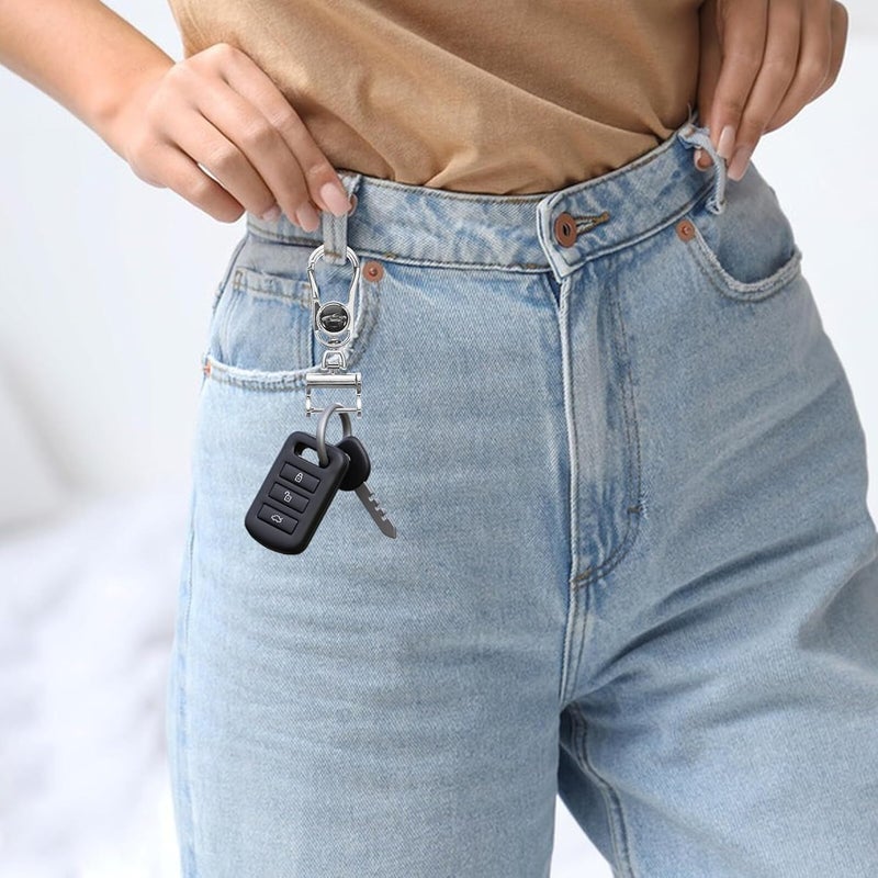 Car Keychain with Metal Carabiner Clip Detachable Key Ring Holder for Men Car Keys Organizer Quick Release Keychain Holder for Vehicle Use - Image 5