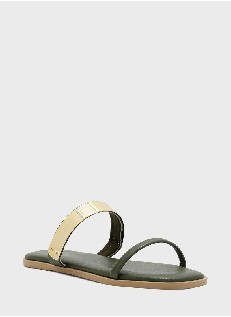 فينتشي Double Strap Flat Sandals