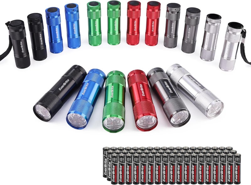 EverBrite 18-Pack Mini LED Flashlight Set - Portable Flashlights with 54 AAA Batteries - Image 1