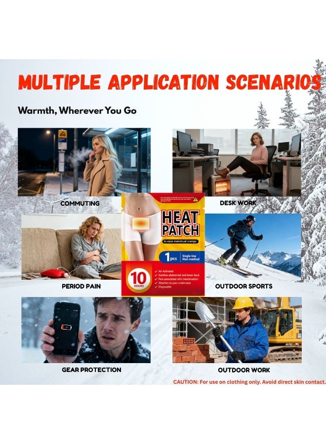 SänHahn Body & Hand Warmers - Up to 10-Hour Consistent Safe Natural Heat, Odorless Air Activated Adhesive Warm Patches for Outdoor Work, Commuting, Winter Sports & Phone Warmth - 10 Count - Image 5