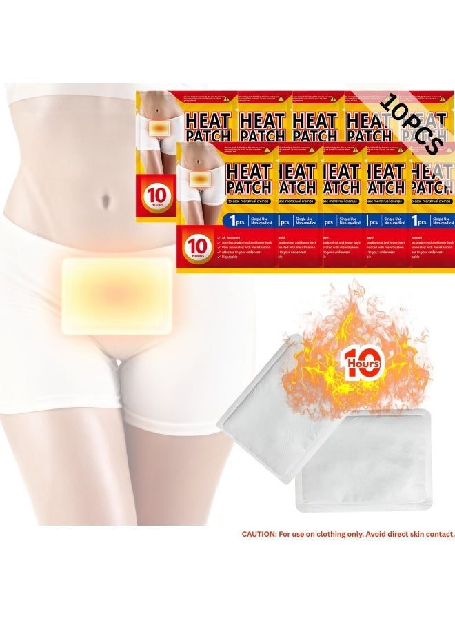 Body & Hand Warmers - Up to 10-Hour Consistent Safe Natural Heat, Odorless Air Activated Adhesive Warm Patches for Outdoor Work, Commuting, Winter Sports & Phone Warmth - 10 Count
