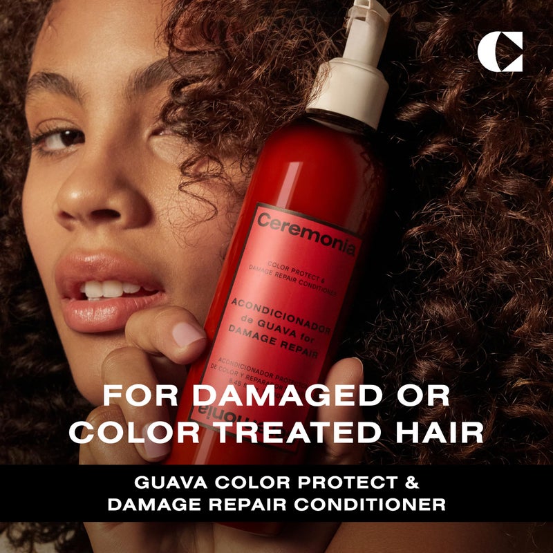 Ceremonia Guava Protect & Repair Conditioner with Aloe Vera for Damaged and Color Treated Hair 8.45 Fl Oz | 250 mL - Image 2