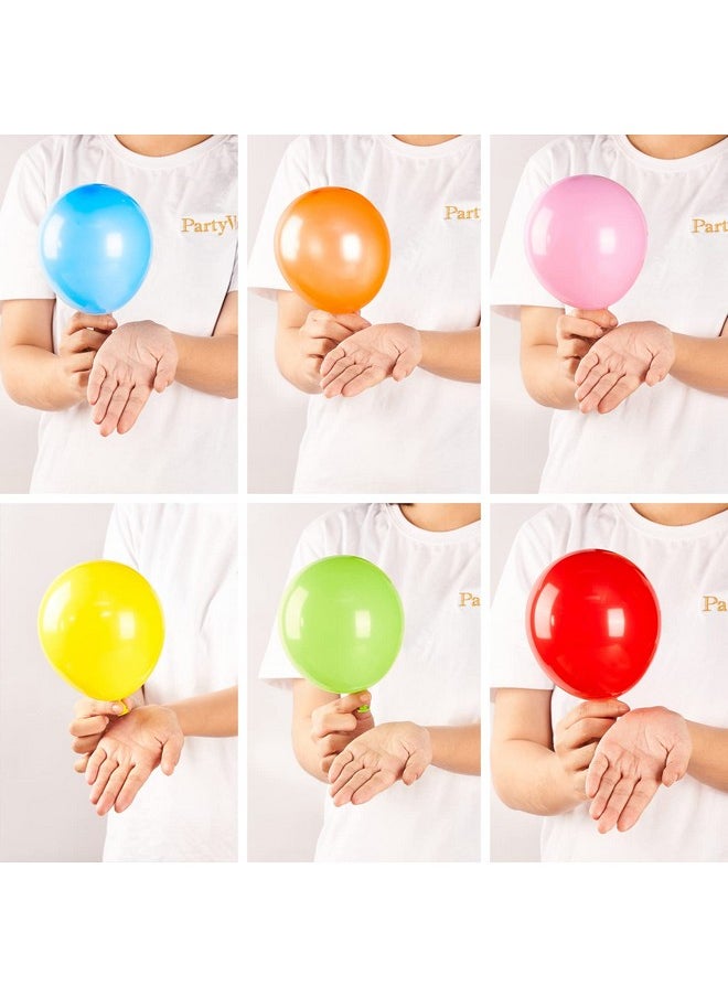 PartyWoo , 120Pcs 5Inch Rainbow Latex Balloons, Assorted Colors For Party Decorations, Birthday, Baby Shower, Gender Reveal, Female  - Image 2