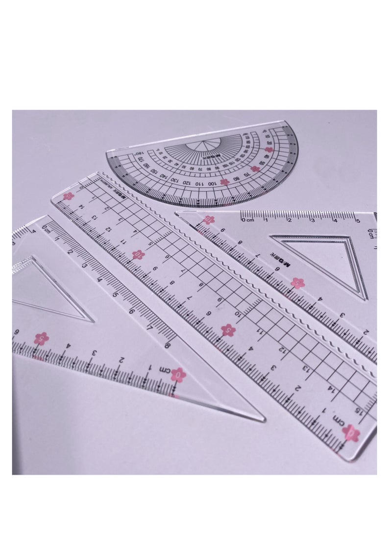 M&G M&G Chenguang Cherry Blossom Sakura Rain 15cm Ruler set 15cm - No:ARL960Y4  - Image 4