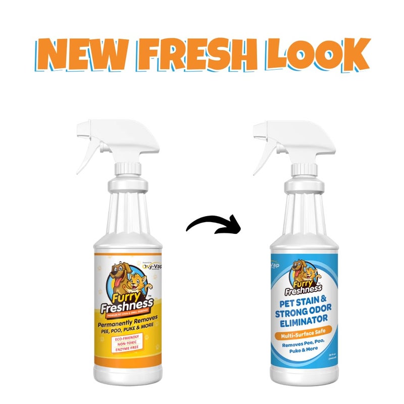 FurryFreshness Extra Strength Cat or Dog Pee Stain & Permanent Odor Remover + Smell Eliminator -Removes Stains from Pets & Kids Including Urine or Blood- Lifts Old Carpet Stains- 32oz Spray - Image 2