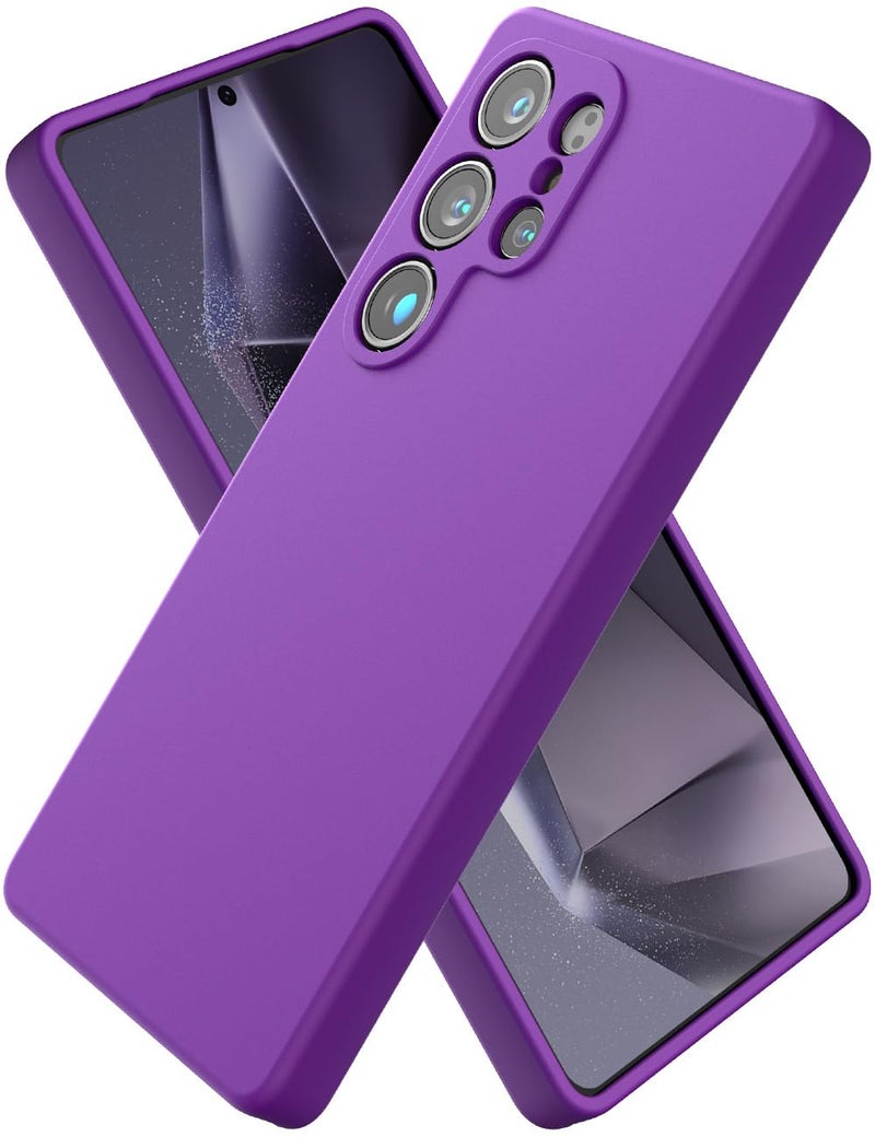 CUZMIGO Silicone Case for Samsung Galaxy S25 Ultra, Soft Slim Liquid Silicone Phone Case with Anti-Scratch Microfiber Lining, Camera Cover Protection with Cute Color Variety, Purple - Image 1