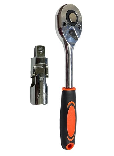 EPITECH MART EPITECH MART Ratchet Handle Socket Wrench Heavy Duty Tool 12Inch Wrench Rachet Double Sided Rachet Wrench With 12 Inch Drive Universal Joint Socket Set Universal Socket Adapters Socket  - Image 1