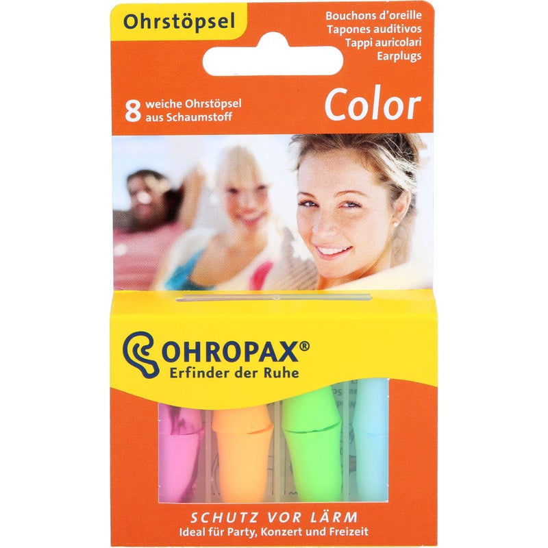 Ohropax Color Foam Ear Plugs (8 Ear Plugs) - Image 1