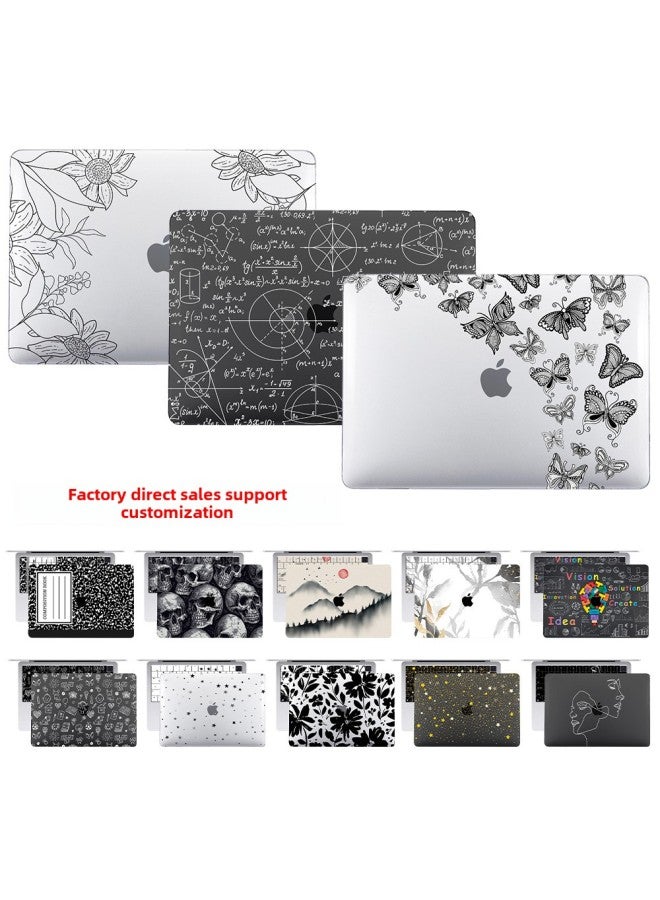For Macbook Apple Notebook Protective Case Air13 Case Frosted Painted Marble Computer Protective Case-Color:RS-1510 (White Ink)-Applicable Model:Air11.6（A1370/A1465）  - Image 2