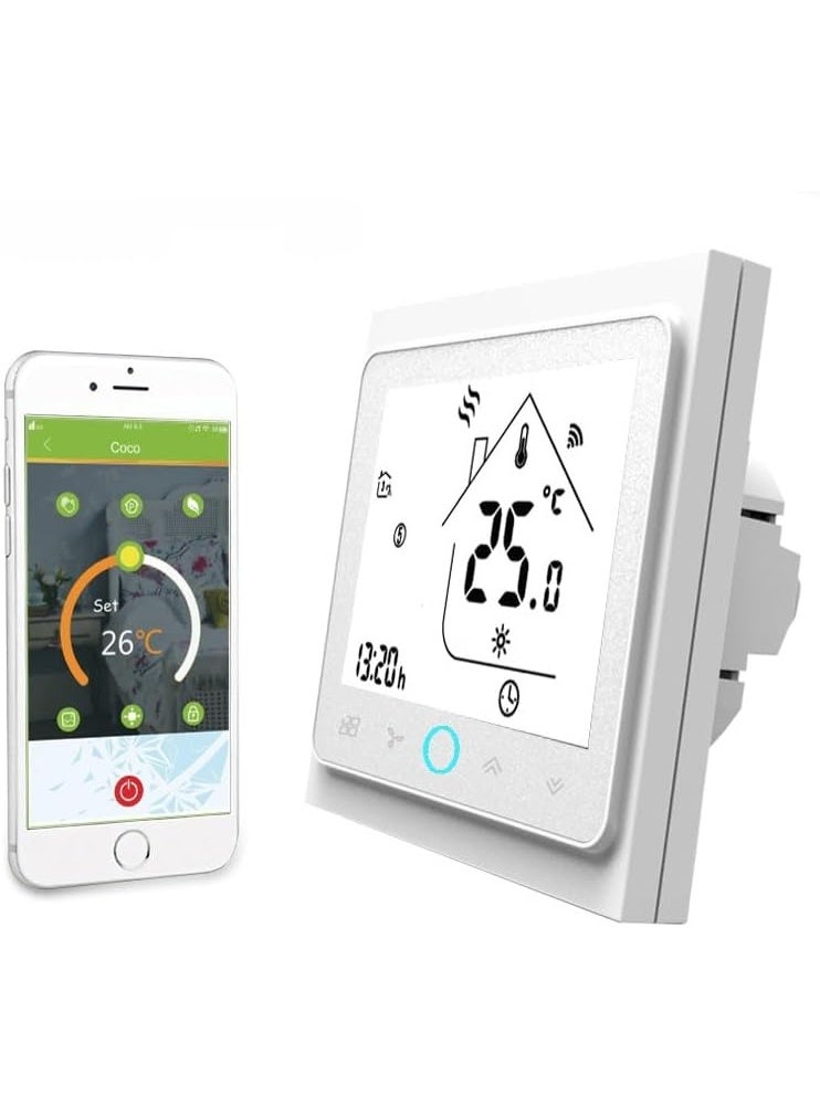 MOES 24V DC WiFi Smart Central Air Conditioner Thermostat | Low-Voltage Temperature Controller for Fan Coil Units, Tuya/Smart Life App, 2-Pipe System - Image 1