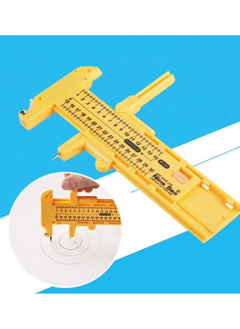 Circle Cutter Paper Trimmer Circular Cutting Tool,Rotary Circle Cutter Paper Cardboard Rubber Leather Art Craft Tool