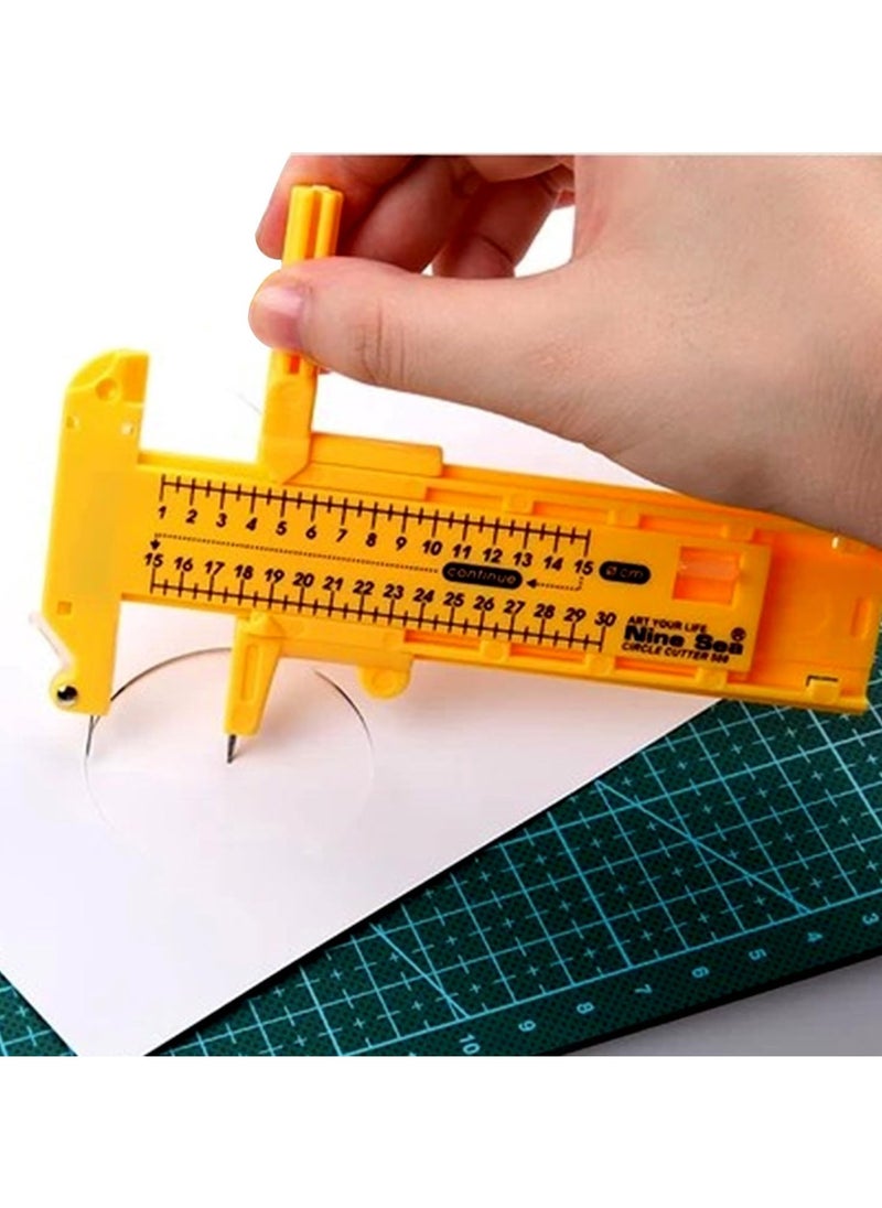 Circle Cutter Paper Trimmer Circular Cutting Tool,Rotary Circle Cutter Paper Cardboard Rubber Leather Art Craft Tool