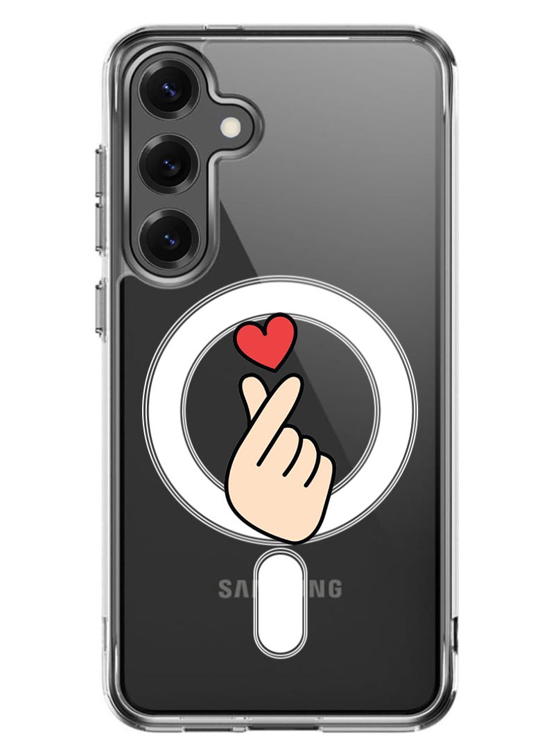 Theodor Magnetic Case for Samsung Galaxy S25 Plus 6.7-inch Compatible with MagSafe Wireless Charging, Shockproof Phone Bumper Cover Snap Love - Image 1