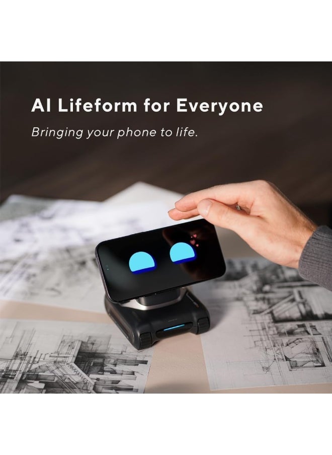 LOOI LOOI Robot-Space Black – AI Desktop Companion with ChatGPT Voice Interaction, Memory, Personality, Gesture & Face Recognition, Emotional Support, and 10W Wireless Charging  - Image 2