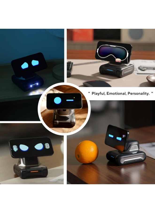 LOOI LOOI Robot-Space Black – AI Desktop Companion with ChatGPT Voice Interaction, Memory, Personality, Gesture & Face Recognition, Emotional Support, and 10W Wireless Charging  - Image 3