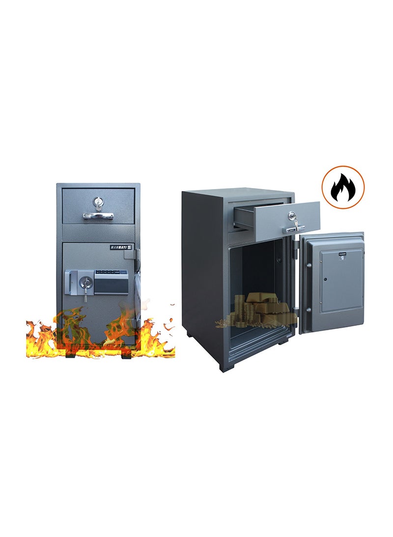 Mahmayi Mahmayi Modern 105E 142KG Black Drop Fireproof Safes with Digital Lock Mechanism, Fire Resistance Safe for Home, Office, Hotel (D51xW50xH95cm)  - Image 2
