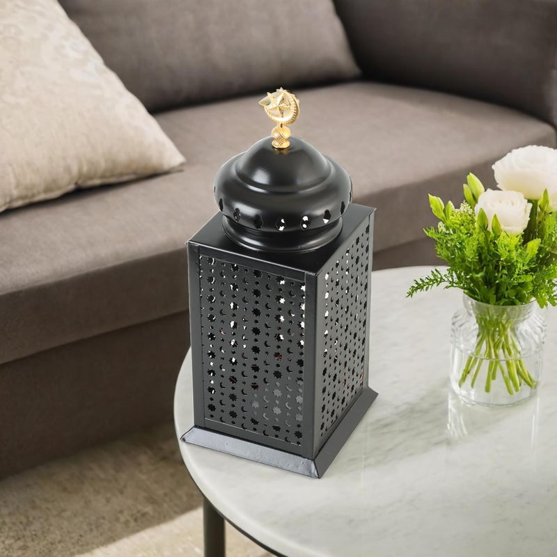 فاملي شيب فانوس رمضان حديد بإضاءة أسود - Image 2