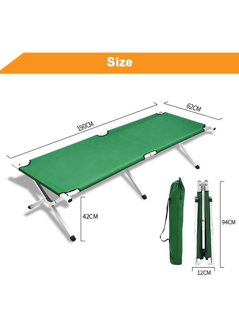 SMART HOME Outdoor Folding Camping Bed, Extra Wide Travel Sleeping Bed with Carrying Bag for Adults Kids, Lightweight and Compact Portable Relaxing Chair for Office, Napping, Hiking, Beach, BBQ  - Image 3