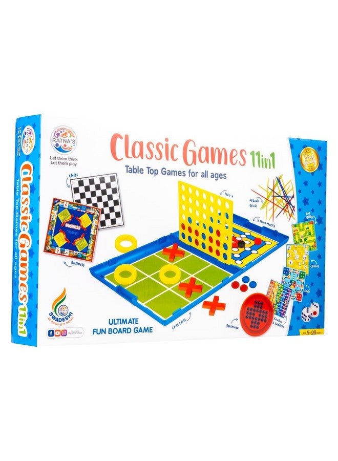 راتاناز ألعاب الطاولة الكلاسيكية 11 في 1 من Ratna's Classic Games للأطفال والكبار - Image 1