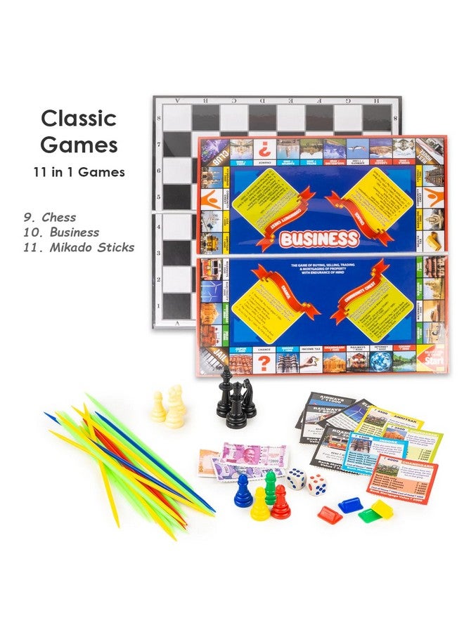 راتاناز ألعاب الطاولة الكلاسيكية 11 في 1 من Ratna's Classic Games للأطفال والكبار - Image 3