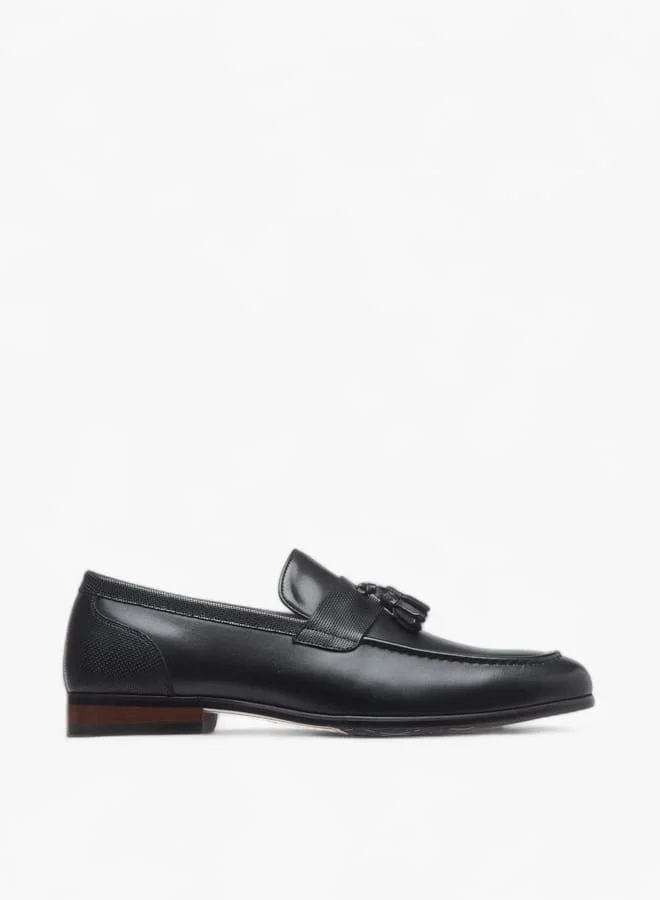 DUCHINI Men's Tassel Detail Slip-On Loafers
