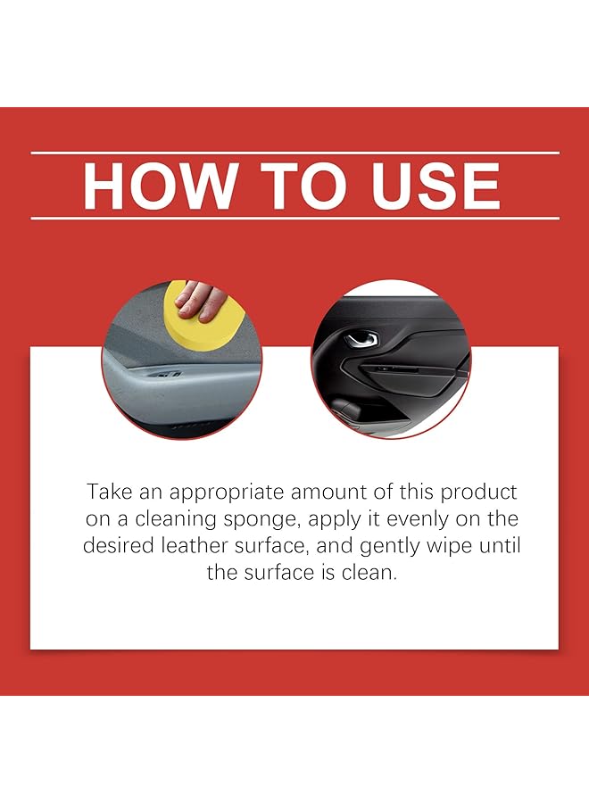 KASTWAVE Leather Cleaning Paste With Sponge, Multifunctional Leather Care Cream For Car Interiors, Furniture, Shoes – Gentle Restoration & Stain Removal (1Pcs) - Image 5