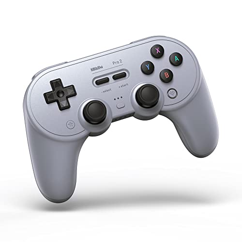 8BitDo Pro 2 Bluetooth Controller for Switch, PC, Android, Steam Deck, Gaming Controller for iPhone, iPad, macOS and Apple TV (Gray Edition) - Image 1