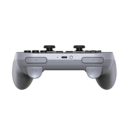 8BitDo Pro 2 Bluetooth Controller for Switch, PC, Android, Steam Deck, Gaming Controller for iPhone, iPad, macOS and Apple TV (Gray Edition) - Image 4