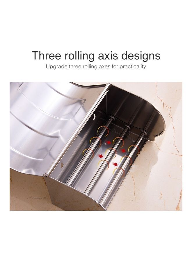 NIBEMINENT Stainless Steel Bathroom Wall-mounted Multicolour 25x20x20cm - Image 3