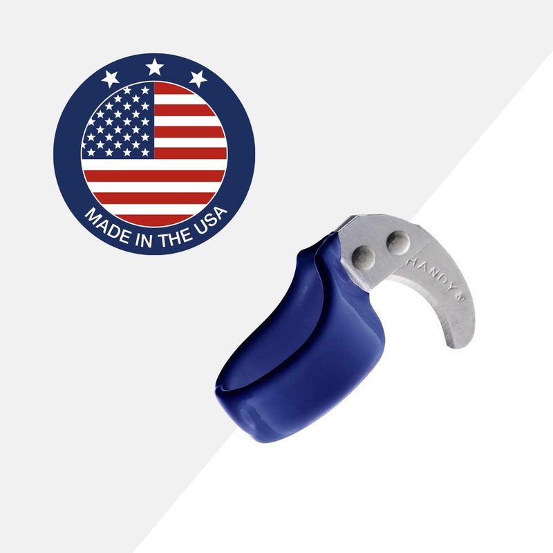 Handy The Original Handy Safety Knife - Utility Ring Knife for Finger with Sharp, Curved Blade - Ring Size 16 - Grey - Standard Blade - Dozen - By Handy Twine Knife - Image 2