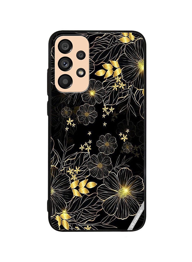 VR CREATIVE Protective Case Cover For Samsung Galaxy A53 5G Goldan Flower Design Multicolour - Image 1