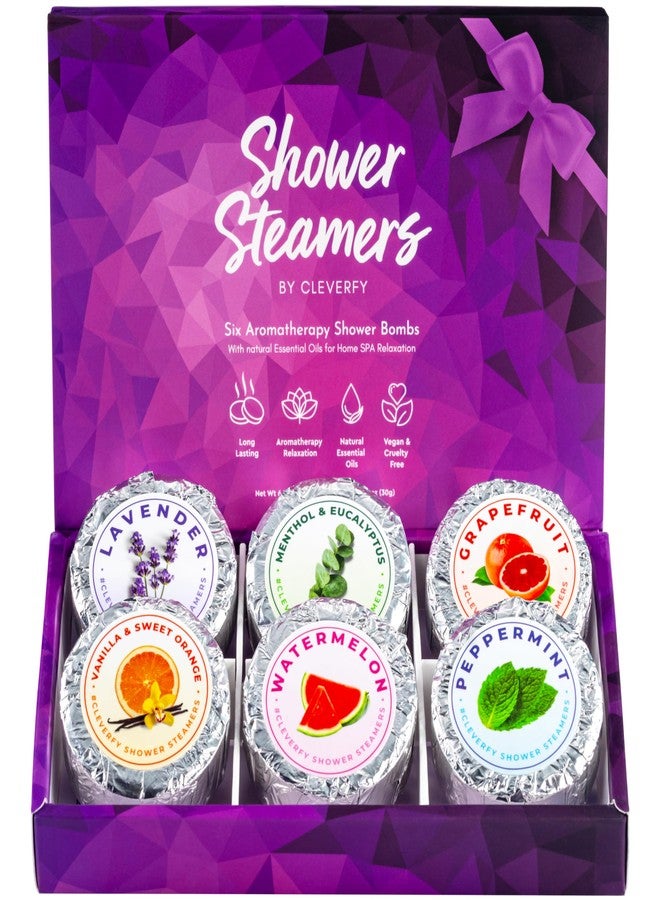 Cleverfy Shower Steamers Aromatherapy for Women and Men - Self-Care Shower Bombs for Stress Relief and Relaxation - 6 Tablets - Image 1