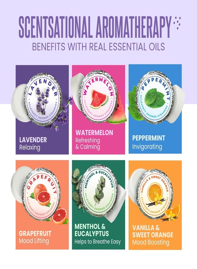 Cleverfy Shower Steamers Aromatherapy for Women and Men - Self-Care Shower Bombs for Stress Relief and Relaxation - 6 Tablets - Image 5