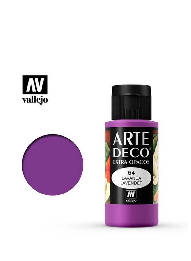 Vallejo Art Deco 054 Lavender 60ml – Premium Matte Acrylic Paint for Crafts & Art