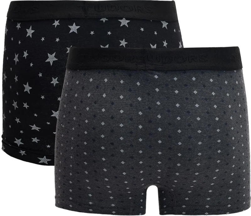 Tudors Men's 2-Pack Cotton Lycra Flexible Fabric Boxer