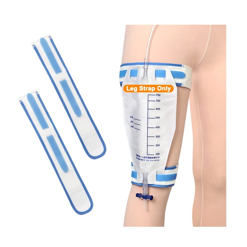 Mistuki Catheter Leg Bag Holder Foley Catheter stabilization Device Cath Secure Urine Drainage Bag Support Fix Straps Urinary Band with Soft Elastic Fabric Inside Anti Slip (Pack of 2) - Image 1