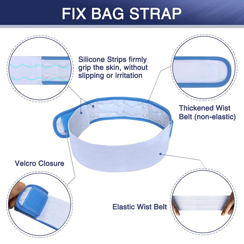 Mistuki Catheter Leg Bag Holder Foley Catheter stabilization Device Cath Secure Urine Drainage Bag Support Fix Straps Urinary Band with Soft Elastic Fabric Inside Anti Slip (Pack of 2) - Image 4
