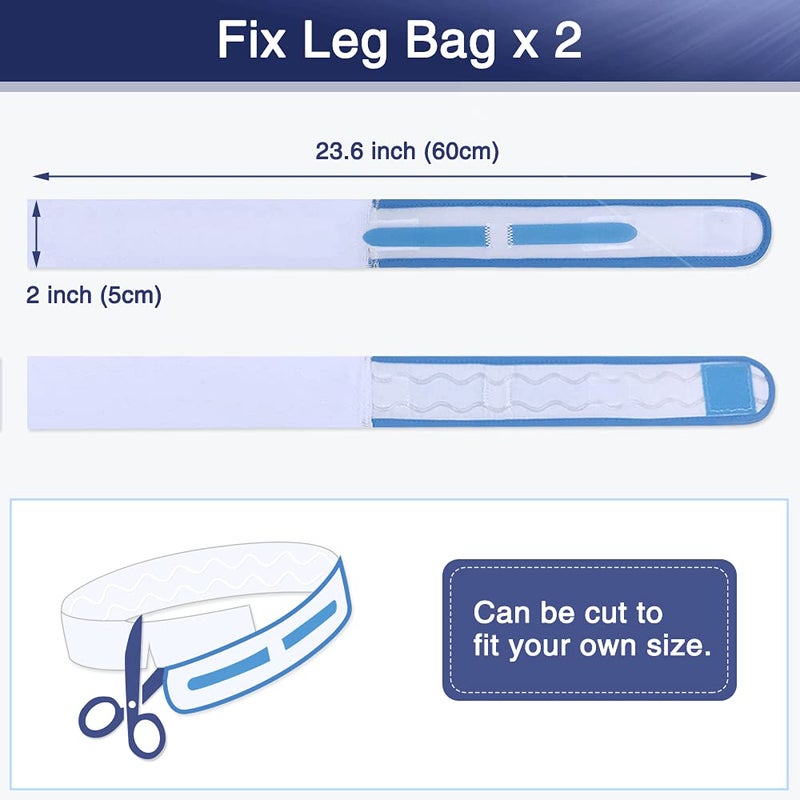Mistuki Catheter Leg Bag Holder Foley Catheter stabilization Device Cath Secure Urine Drainage Bag Support Fix Straps Urinary Band with Soft Elastic Fabric Inside Anti Slip (Pack of 2) - Image 2