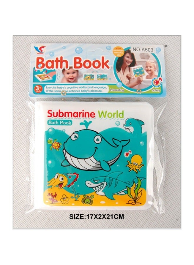 Children's Early Education English EVA Bath Book Baby Tear Waterproof Cloth Book Containing BB Children's Cognitive Toys-Color:Animal Round  - Image 2