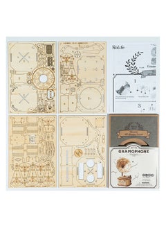 Robotime Rolife Gramophone Model 3D Wooden Puzzle TG408, 3D Wooden Puzzles for Adults/Teens, Creative Home Decor, Unique Gift for Craft Hobby Adults/Teens  - Image 4