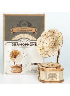 Robotime Rolife Gramophone Model 3D Wooden Puzzle TG408, 3D Wooden Puzzles for Adults/Teens, Creative Home Decor, Unique Gift for Craft Hobby Adults/Teens  - Image 5