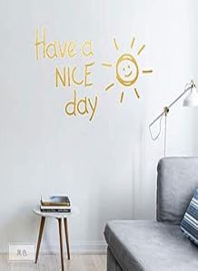 OR 28x16 CM Have a nice day & Sun Cute Wall Decal Sticker Quote Baby Wall Sticker Art Mural Home Decor Quote for Bedroom Living Room