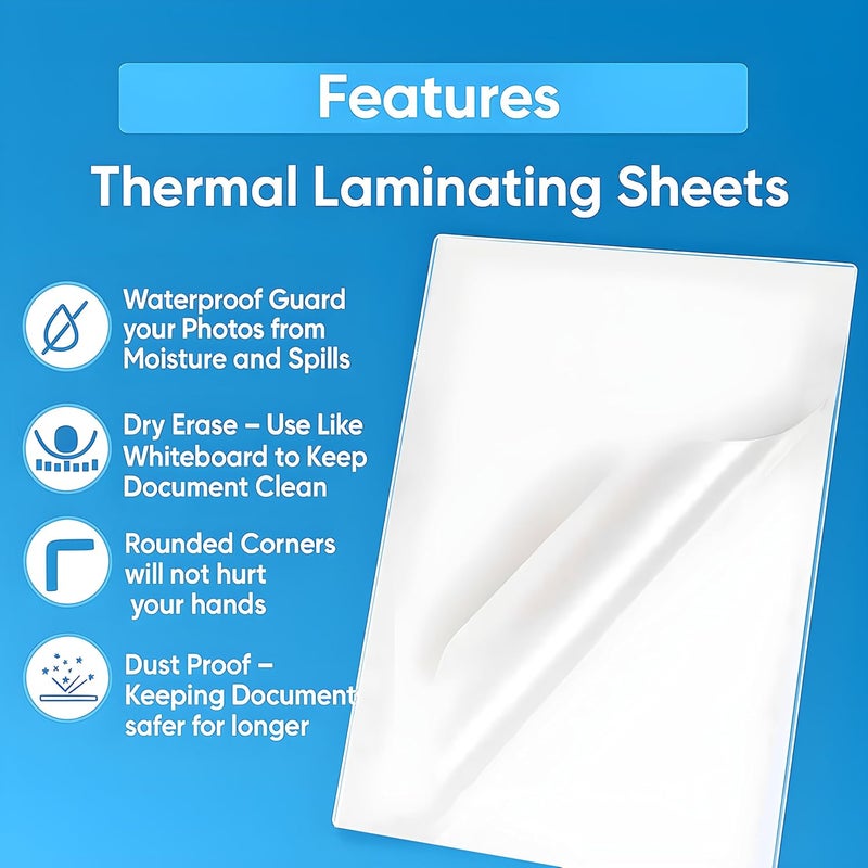 OPENFIRST ® كيس تغليف A3 – 250 ميكرون، لمسة لامعة شفافة، حراري ومقاوم للماء – مثالي للشهادات المنزلية، والمكتبية، والمدرسية، وبطاقات الهوية، والصور، والمستندات (31 سم × 45 سم)، عبوة من 3 أكياس - Image 2