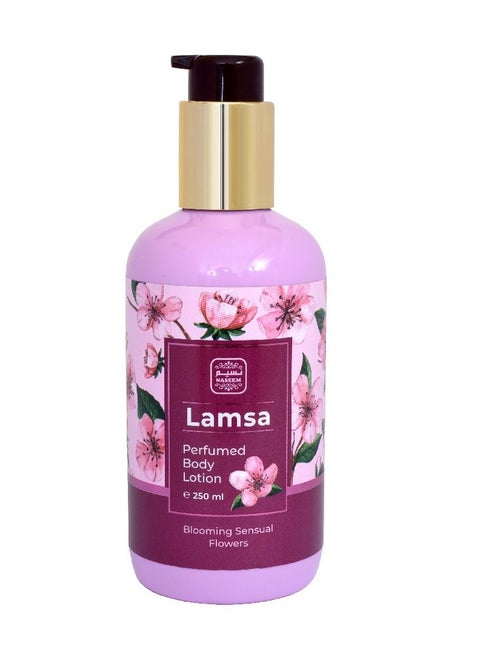 Lamsa Perfumed Body Lotion 250ml – Blooming Sensual Flowers Scent, Alcohol-Free, Deep Hydration for All Skin Types, Long-Lasting Fragrance, Ideal for Daily Use