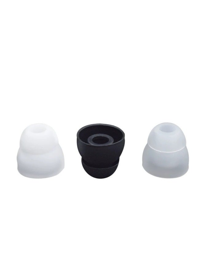 Universal In-ear Double-layer Silicone Sleeve Bluetooth Headset Silicone Sleeve Earplug Sleeve Sleep Sound Insulation Noise Reduction Earmuffs Ear Caps-Color:Black-Model:Earplugs Ear Caps  - Image 5